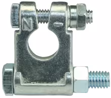 Negative battery post clamp with bolt